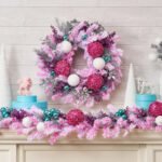 The Dream House Garland - Glittered Pine, Metallic Eucalyptus, Sparkle Holly & Pink Sequin Ornament Christmas Garland Holiday Mantle Table Runner - Image 2